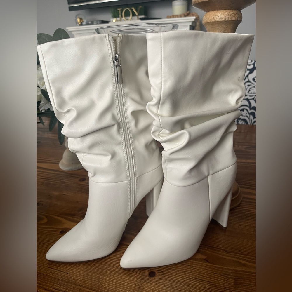 White boots used once